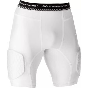 Men's McDavid White Hex Basketball Comp Shorts XXL